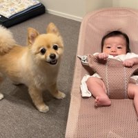 赤ちゃんが落ち着いたらニッコリ♪