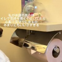 トイレで呻いていると…