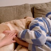 寝始めたダッフィーちゃん