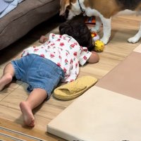 指差しする女の子