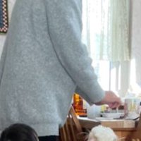 食事の準備中
