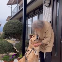 おばあちゃんを見つめるりく君