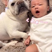 赤ちゃんもあくび！