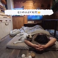 満足そうな大福くん