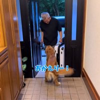 なかなか家に入れないお父さん