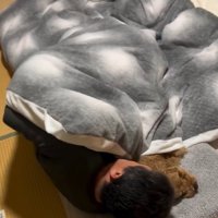 狭そうなお父さん