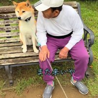 コタロウくんに声をかけるおじいちゃん