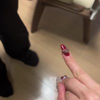 おじいちゃんにネイルをお披露目