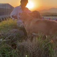 田んぼで一緒に遊ぶことも♪
