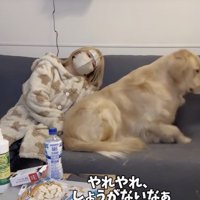 背中をママの肩に…