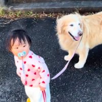 女の子とベルちゃんのお散歩6