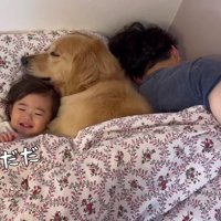 圧縮されるパパにクスッ