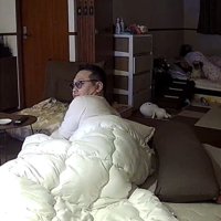 こちらを向くパパ