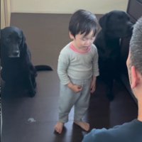 2頭そろって整列！