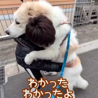 そら君をなだめるパパ