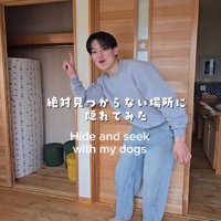 大型犬とかくれんぼ