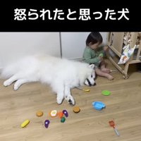 男の子の隣でまったり