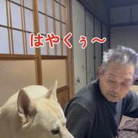 強めに手をタッチ