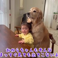 テーブルから離れられない