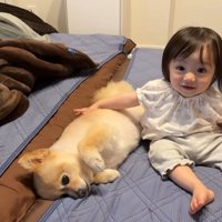 お腹を優しくトントン♡