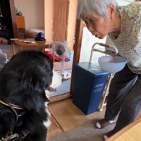 おばあちゃんにもべったり