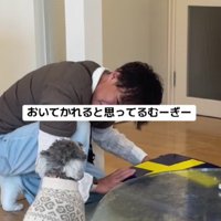 荷造りするお父さん