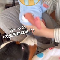 赤ちゃんを抱っこするママ