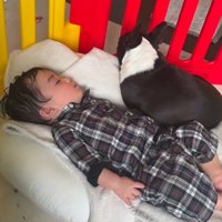 隣で添い寝をすることに