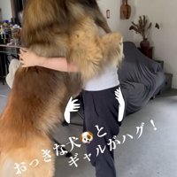 ハグし合うふたり