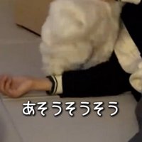 横になったまま犬の背中に手を置く飼い主