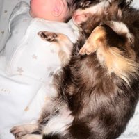 赤ちゃんと添い寝♡