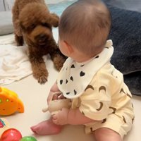 赤ちゃんとからあげ君