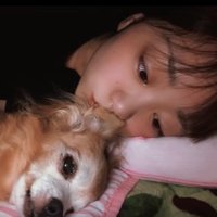 女の子と犬