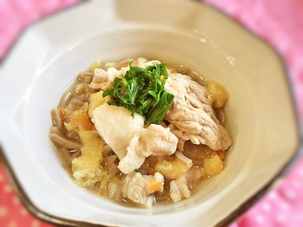 豚肉と野菜の煮込み蕎麦♪