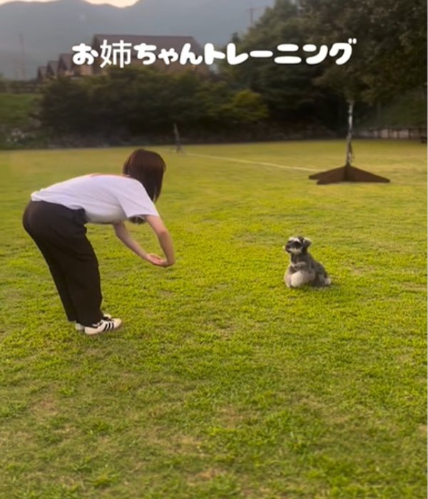 お姉ちゃんと犬1