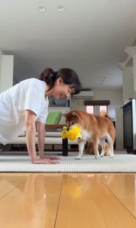 ヨガを邪魔する野々花ちゃん