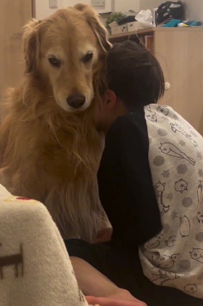 息子さんも思わず甘えモード