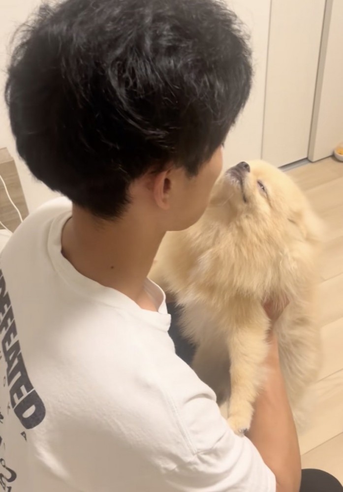 パパと目が合っちゃった