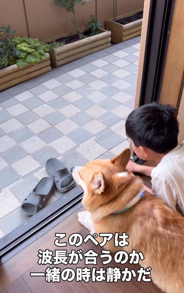 くつろぐ二人の横顔