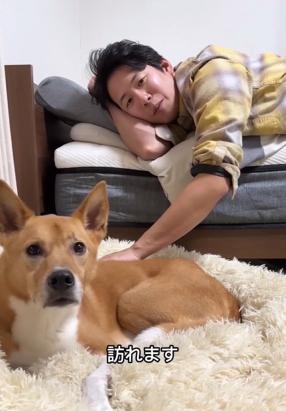 カメラ目線の明智くん