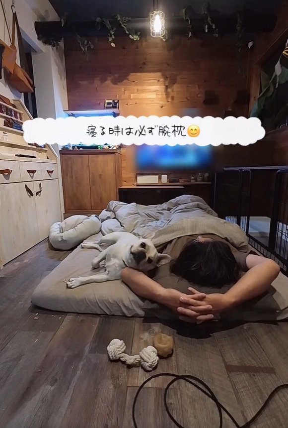 満足そうな大福くん