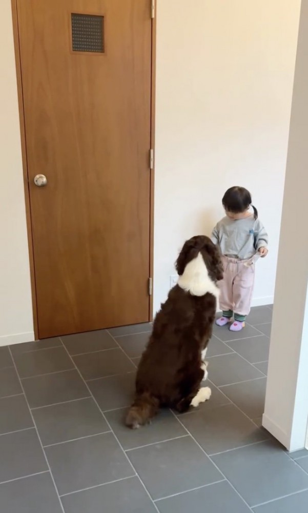 「おすわり！」