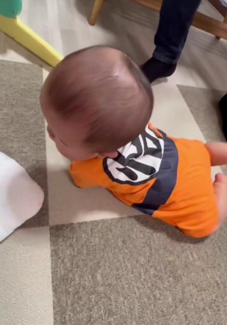 寝返りに成功♡