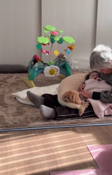 3人が一緒にお昼寝