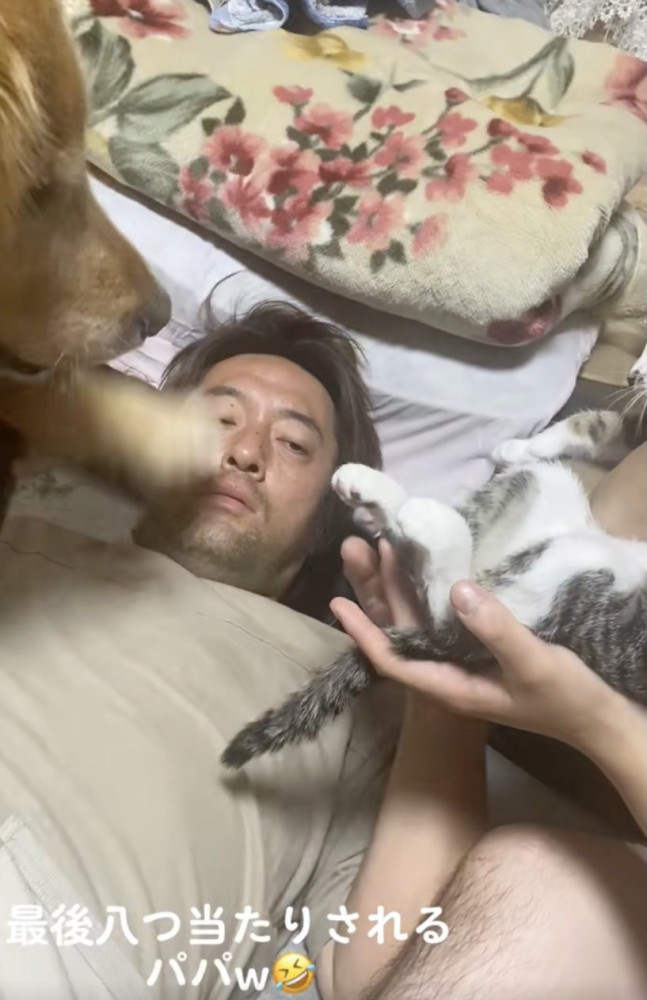 前足を振り下ろす！