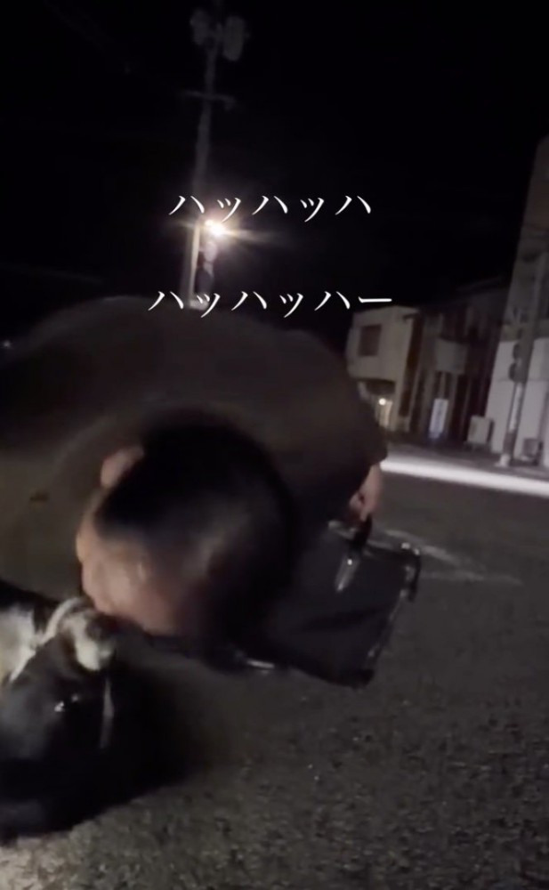 すうちゃん、お顔をペロリ