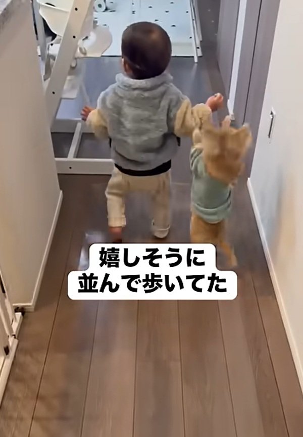 並んで歩くふたり