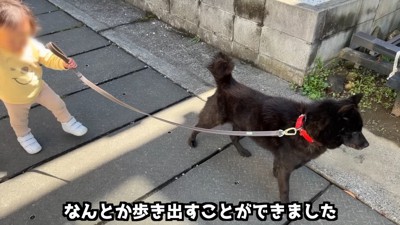 やっと歩くも…