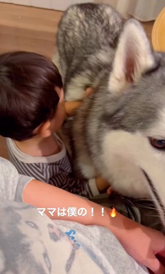 ママを取り合う星凪くん＆男の子2