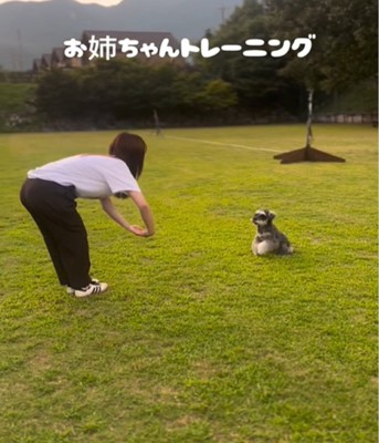 お姉ちゃんと犬1